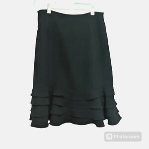 Cartise Layered, Ruffled Skirt, Black, size 8(Can).